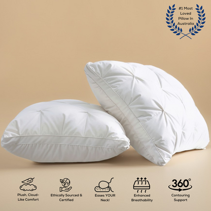 Hybrid Goose Down PlushPillow + Free NightSilk Sleep Mask