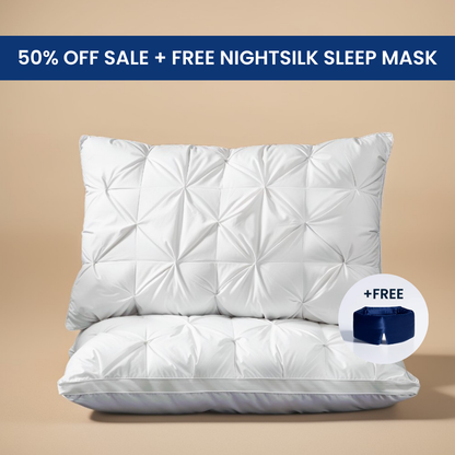 Hybrid Goose Down PlushPillow + Free NightSilk Sleep Mask